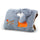 Chauffe-mains en peluche gris pour sac à eau chaude électrique rechargeable