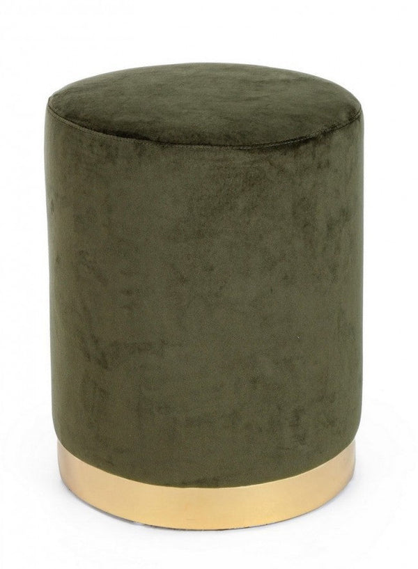 acquista Pouf Lucilla en tissu effet velours Forest