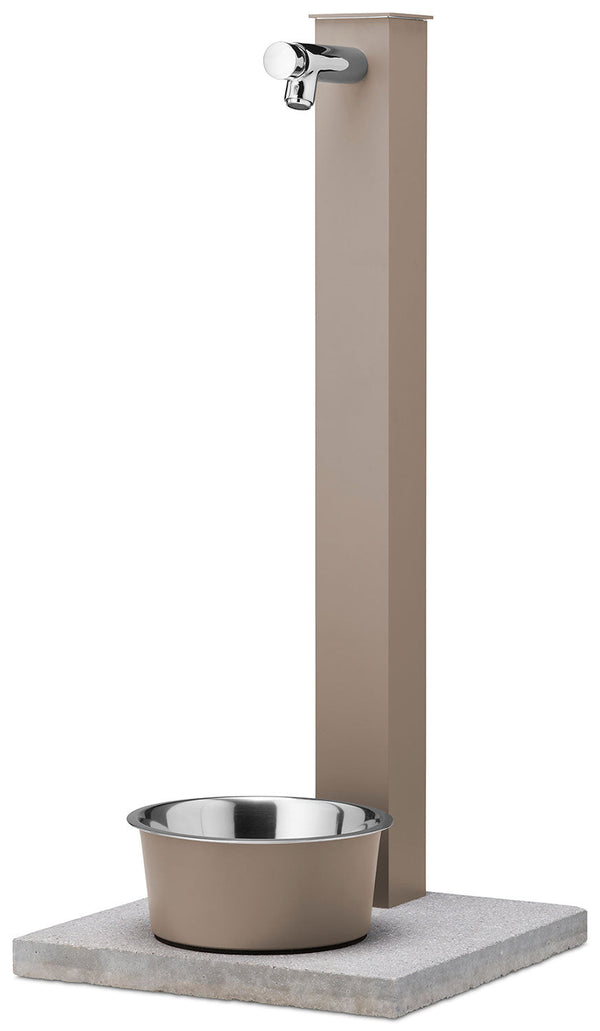 Fontana a Colonna Rubinetto Temporizzato con Base e Vaschetta Abbeveratoio Belfer 42/REX-P Tortora sconto