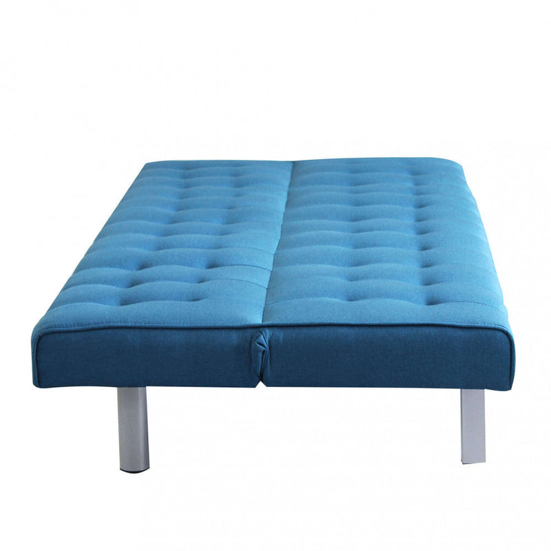 Divano Letto Barry 178x80x71 cm in Tessuto Blu melange