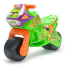 Moto Cavalcabile per Bambini Twin Dessert Dino Senza Pedali Verde e Arancione   
