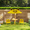 Set da Giardino per Bambini 2-5 Anni con Tavolino 2 Sedie e un Ombrellone Giallo    