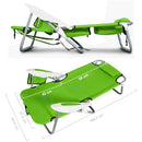 Spiaggina Pieghevole Sedia Spiaggia Alluminio con Borsa Termica Spallacci Verde