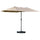 Parasol de jardin double 4,6x2,7m en acier et polyester kaki