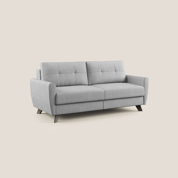 Canapé lit 2 places 168x97x96 cm en tissu gris clair prezzo