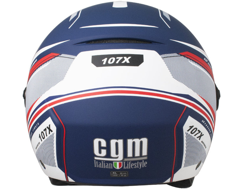 Casco Jet per Scooter Visiera Sagomata CGM Manchester 107X Blu Opaco
