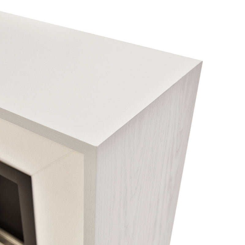 Camino a Bioetanolo da Pavimento 110x94x35 cm Roxana Tortora e Bianco