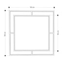 Specchio quadrato 58x58 cm Corner con doppia cornice in metallo oro