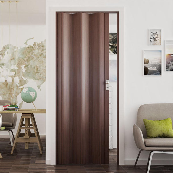 acquista Porte pliante d'intérieur 88,5x214 cm en PVC Saba Jasmine Noyer Mansonia