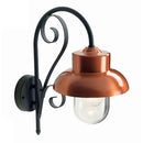 Lampada Applique in Basso Grande Color Rame per Esterno Linea Short Sovil