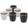 Set 6 Tasses à Liqueur Liquorini Naima Blanc et Noir en Grès Villa d'Este Home Tivoli Blanc et Noir