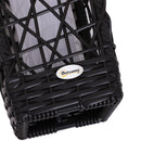 Lanterna Lampada LED da Giardino con Copertura in Rattan Sintetico Caffè 19x19x68 cm 