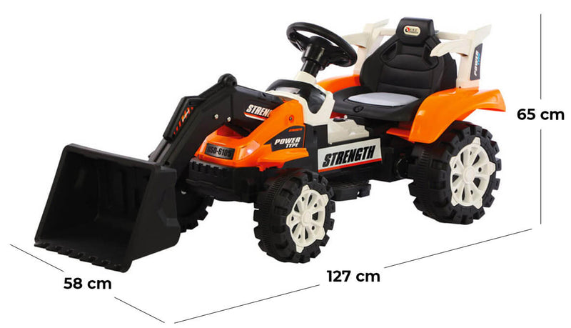 Escavatore Elettrico per Bambini 6V Kidfun Arancione e Bianco