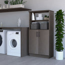 Scarpiera Armadio 2 ante e vano a giorno 71x38x130 cm Gabriella fango