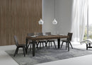  Tavolo Allungabile 130-390x90x77 cm Flame Premium Noce Telaio Antracite