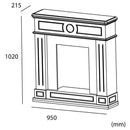 Cornice da Pavimento per Inserto Camino Elettrico 95x102x21,5 cm in MDF Sined Lipari Nero