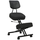 Sedia Ergonomica Posturale 46x85x85,5-103 cm Regolabile con Schienale e Ruote Nero      