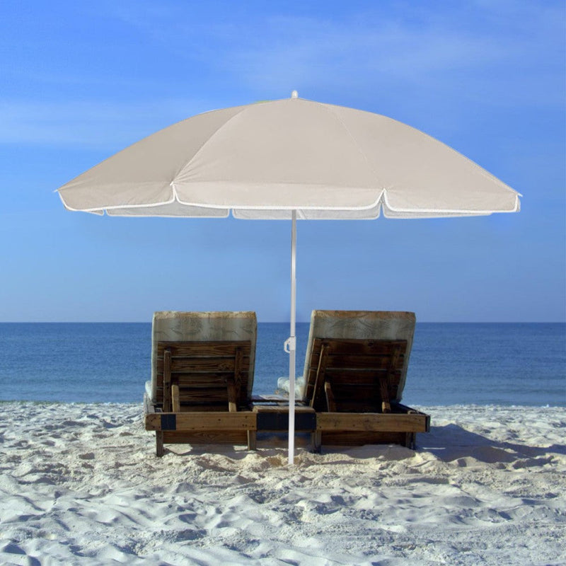 Ombrellone da Giardino Ø180 cm in alluminio telo in poliestere Beige