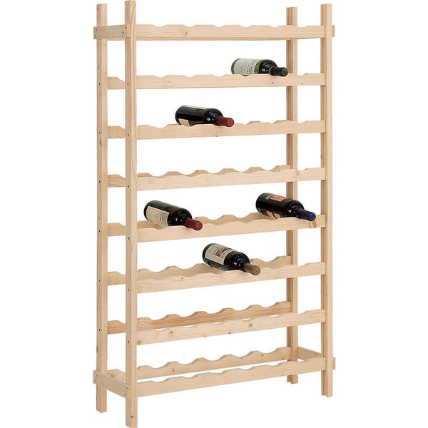 prezzo Casier à Vin Porte-Bouteilles 45 Bouteilles de Vin en Bois de Sapin Brut 72x25x100cm Fumer