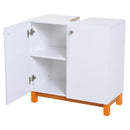 Mobiletto da Bagno Sotto Lavabo in Legno Bianco 60x30x60 cm 