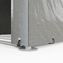 Capanno Box per Attrezzi da Giardino 160x218x172 cm Tenda in PE anti UV e Acciaio Grigio chiaro