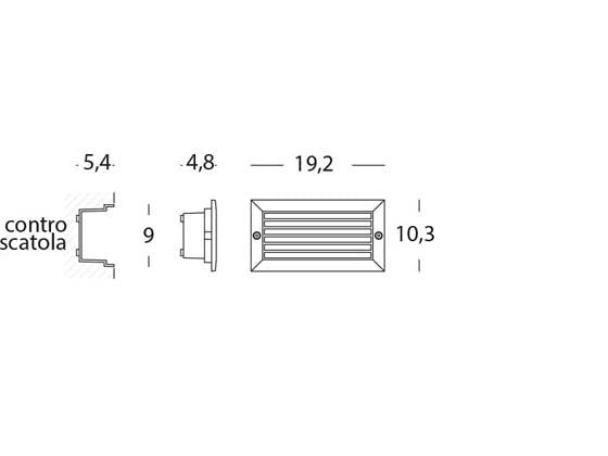 Faretto Segnapassi a Incasso da Esterno a LED 10W da Parete con Griglia Sovil Escape Bianco