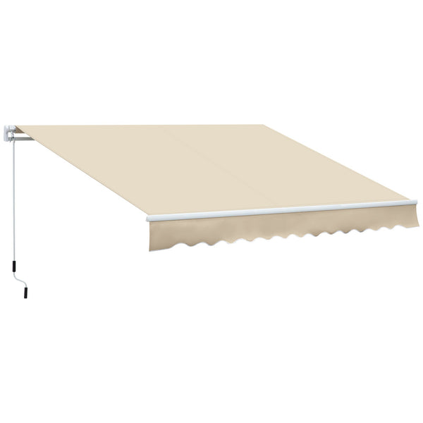 Store enroulable 3,65x2,5m en polyester beige et aluminium sconto