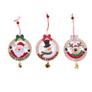 Set di 48 Decori Legno da Appendere 9 cm Rosso/Verde