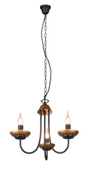 Lampadario Sospeso da Interno Attacco E14 in Metallo Nero Opaco