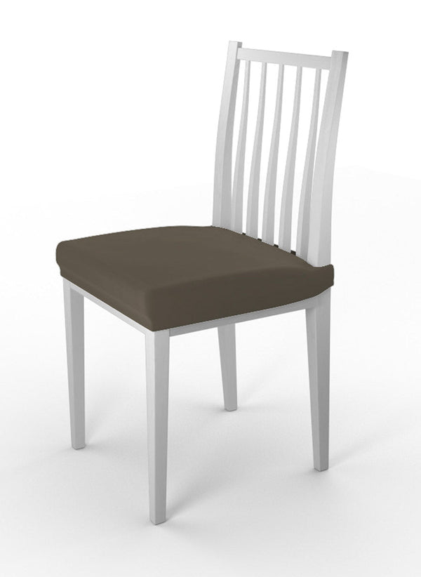 sconto Lot de 2 housses de chaise extensibles en polyester gris tourterelle