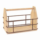 Portariviste in legno con in metallo rettangolare cm 41x25xh17,5/30
