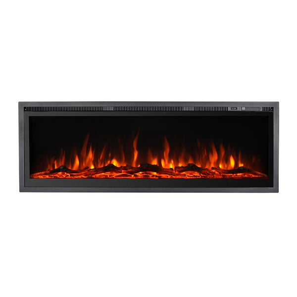 Camino Elettrico Da Parete A Incasso Frontale 127x14x45 cm Chicago Nero prezzo