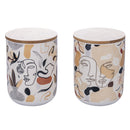 Set 2 Barattoli 750 ml in Bone China VdE Tivoli 1996 Face to grey 