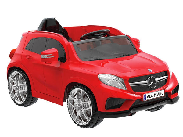 Voiture électrique pour enfants 12V avec permis Mercedes GLA 45 AMG Rouge acquista
