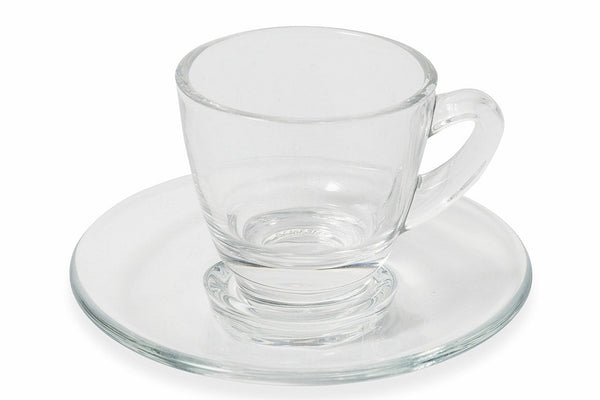 prezzo Ensemble de 6 tasses à café en verre avec soucoupe 57 ml VdE Tivoli 1996 Verre