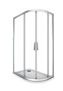 Box e Piatto Doccia Semicircolare 80x120 cm 2 Ante Scorrevoli in Cristallo 6mm H190 Sailor Plus Sinistra