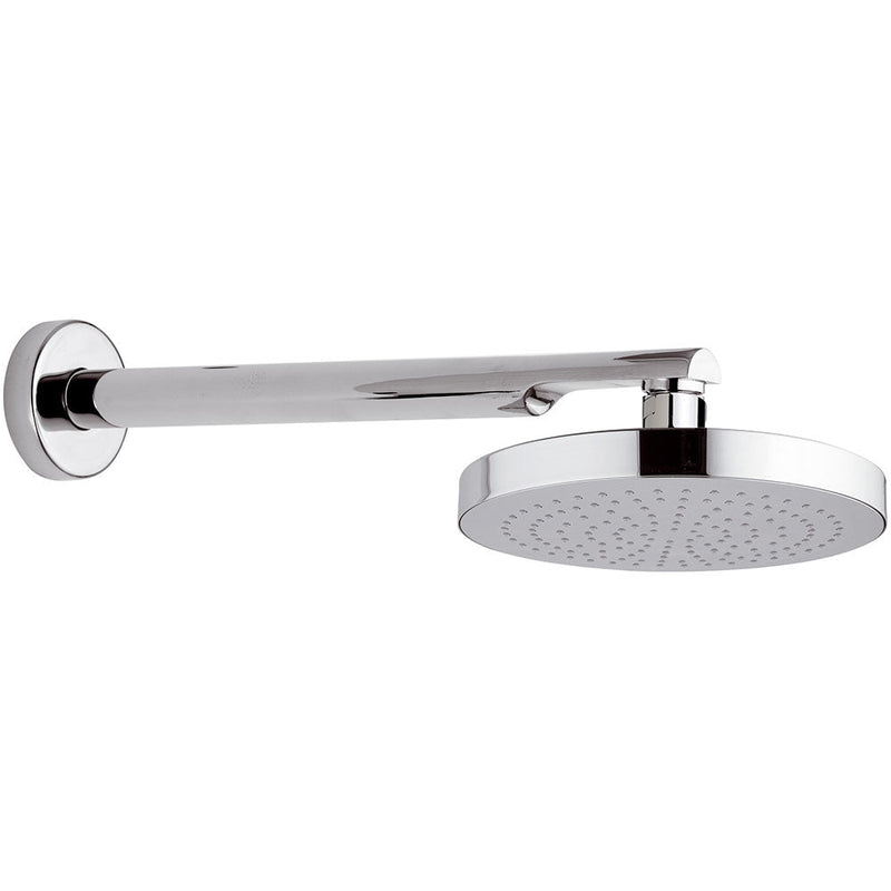 Soffione Doccia Tondo Ø20cm in Ottone con Braccio a Parete Mariani Cromato