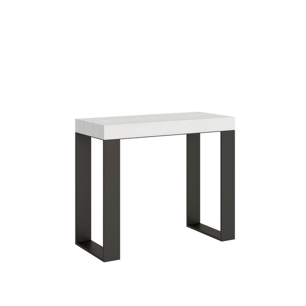 sconto Consolle Allungabile 90-196x40x77 cm in Nobilitato Bianco
