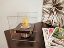 Mobile Bagno Sospeso Vetrinetta in Acciaio Inox 27x12x50cm TFT Accessories Argento Trasparente