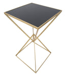 Tavolo da Bar Piramid 60x60x105 cm in Ferro e Vetro