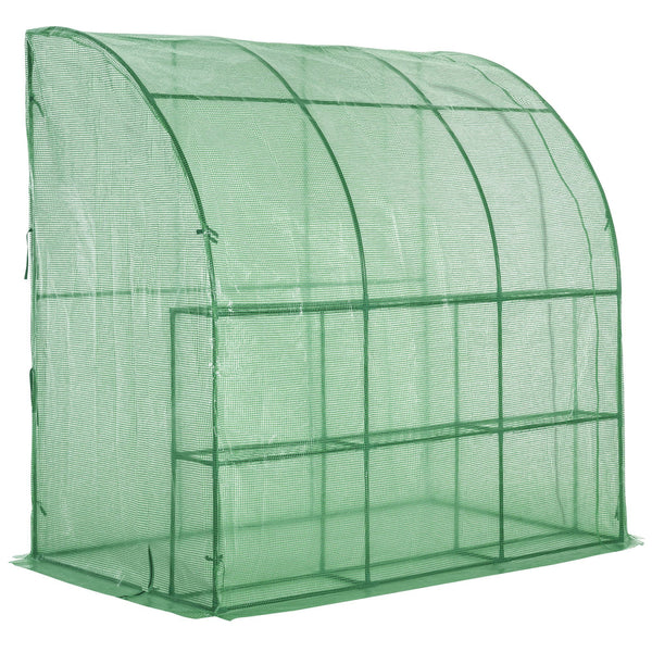 acquista Serre Murale 2 Etagères 214x120x215 cm en Acier et PE Vert