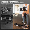 Pesi Regolabili con Porta Manubri 33x16x16 cm e Impugnatura Antiscivolo in Acciaio e ABS Nero      