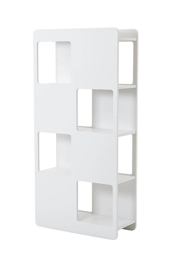 Bibliothèque 8 Trous 78x32x160cm en MDF TFT Hublot Blanc Mat online
