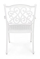 Set 4 Sedie da Giardino 65x60x92h cm con Braccioli Ivrea Bianco