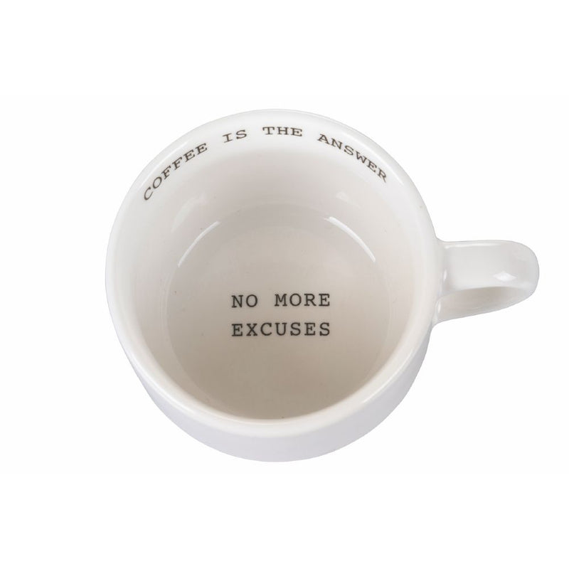 Set 6 Tazzine da Caffè Ø6,5x9x4,5 cm in Bone China VdE Tivoli 1996 Coffee is the answer