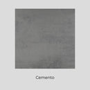 Mobile Lavatoio in Ceramica 1 Anta con Strofinatoio in Legno Massello 45x50x86A cm Grigio Cemento