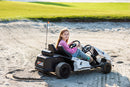 Go-Kart Elettrico per Bambini 2 Posti 24V Bianco  