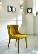 Sedia 58x50,5xH83 cm in Tessuto Afrodite Giallo Delta