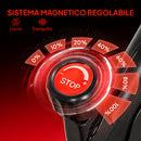 Cyclette Magnetica Regolabile 103x49x98-112 cm con Display LCD e Supporto per Tablet in Acciaio e ABS Nero      