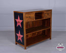 Madia 50x120xH75 cm in Legno Collezione Hollywood Multicolor e Marrone